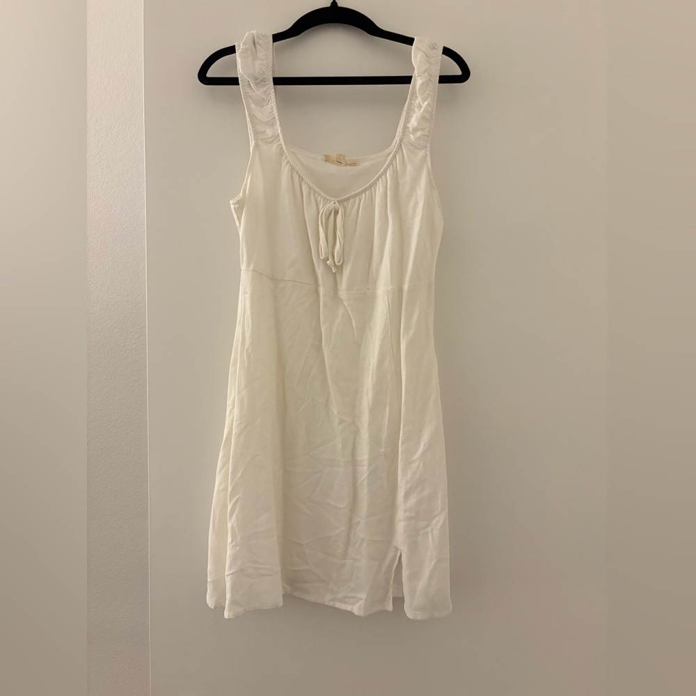 White linen sundress